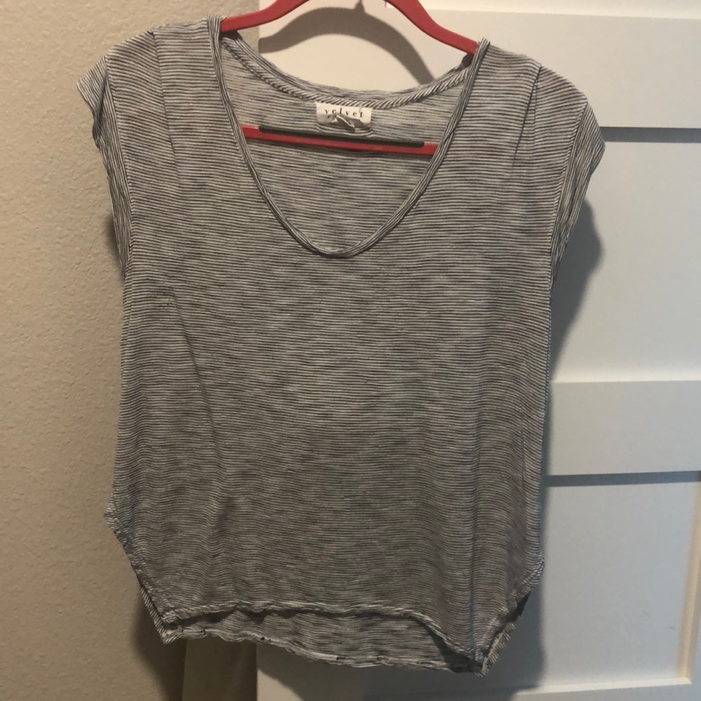 Gently worn striped slouchy fit t shirt